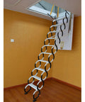 Heavy Workhorse Electric Attic Ladder Featuring Wide Non Slip Treads And Smooth Retractable Design for easy access to attic.