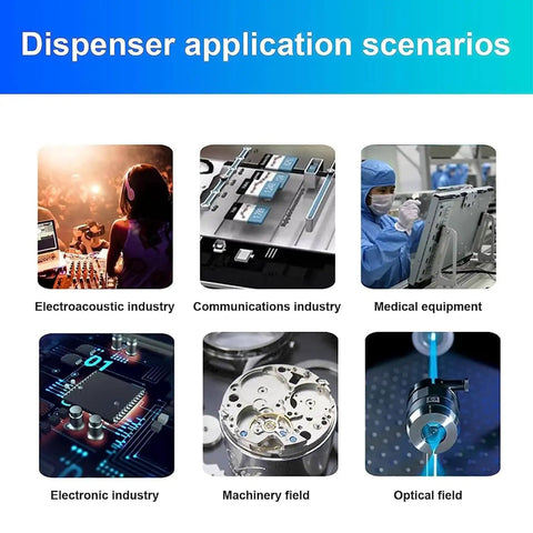 Semi Auto Adhesive Dispenser With Precise 0.01ml Drip Timing, Solenoid Controlled Glue Machine For Electronics, Automotive And Medical Assembly, Durable Aluminum Alloy Body, High Reliability application scenarios
