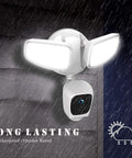 All In One Outdoor Floodlight Camera With 1080p Video No Monthly Fees Free 64GB Card Included 3000 Lumen Brightness