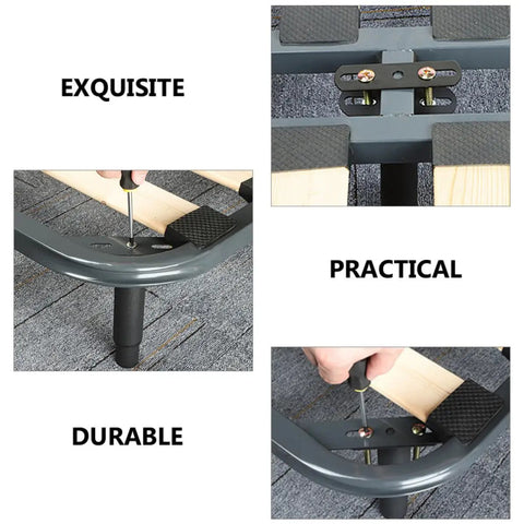 Adjustable Black Iron Furniture Support Legs Set for Beds, Cabinets, and Sofas, heavy duty with easy screw installation