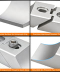 4 Pack Low Profile Aluminum Side Clamps For Milling And CNC Work, beefy side clamp vises with knurled surface and dovetail track