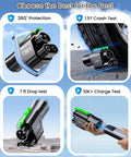 Plug And Play Ccs To Nacs Adapter For Dc Fast Charging Station, showing 360 protection and crash test features.