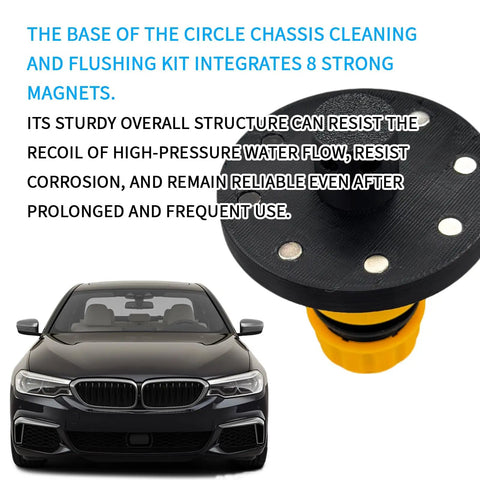 Top Tier Magnetic Chassis Cleaner Flusher Kit With 360 Rotating Nozzle And Quick Coupling High Pressure Undercarriage Wash Tool For Truck SUV Car Wheel Arches To Scrub Grime Dust Salt And Gunk Away, 8-magnet base