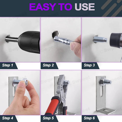 Step-by-step guide installing 20-Piece 3/8 Inch By 2-3/4 Inch Zinc Plated Heavy Duty Wedge Anchor Kit With Carbon Steel Screws And Lag Bolts.