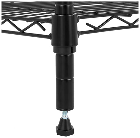 Heavy Duty Five Shelf Tower Adjustable Storage Rack For Tight Squeezes And Garages Rustproof Steel Organizer With Sturdy Levelers Solid Home Utility Shelf