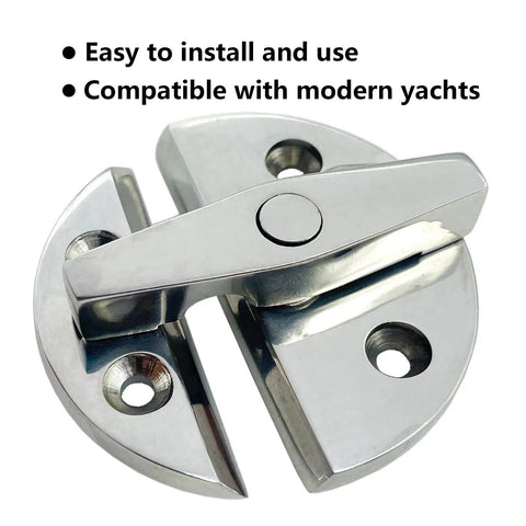 Marine Grade 316 Stainless Steel Boat Door Hatch Round Turn Button Twist Catch Latch Hardware For Yachts