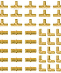 Half Inch PEX B Fittings Set 45 Piece Plumbing Kit With 15 Elbows 15 Tees And 15 Couplings Lead Free Brass Drinking Water Safe
