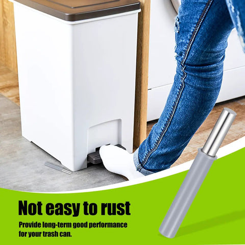 Heavy Duty Hydraulic Door Damper With Dead Silent Soft Close Piston Pump For No Sweat Setup On Bottom Or Side Hinged Trash Laundry Chute Doors close-up with foot pedal use.