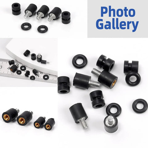 Anti Vibration Standoffs And Rubber Damper Balls Set With M2 And M3 Screws for Drone Flight Controller Mounts, shown with various sizes.