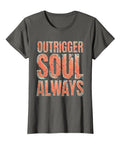 Soul Always Hawaiian Paddling Design T Shirt For Women In Asphalt Grey XX Large Ocean Wave Inspired Tee Celebrating Polynesian Paddling Culture And Sea Lovers Dope Vibe