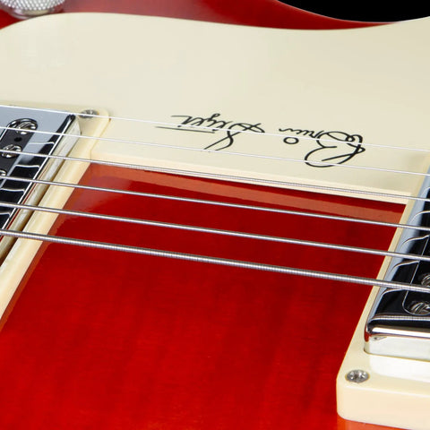 Flatwound Precision Electric Guitar Strings Stainless Steel High Volume Polished Smooth Finish Light Gauge 012 016 024 030 040 050 Set For Electric Guitars Long Scale on red guitar body