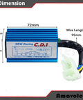 6 Pin AC CDI Ignition Coil Aluminum Alloy Racing CDI Box For Motorcycle ATV Dirt Bike Scooter 125cc 150cc 200cc 250cc Blue