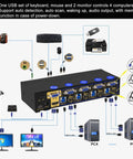 No Sweat Kvm Switch Dual Monitor Hdmi 4k 60hz Plus Vga Handles Four Computers Two Screens With Usb 3.0 Hub Auto Toggle setup diagram with connections.