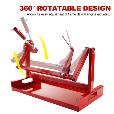 Heavy Duty Motorcycle Engine Stand For Vertical Single Cylinder 2 Stroke Or 4 Stroke Engines, Rock Solid, Adjustable Mount