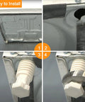 49621 PS1609293 Dryer Leveling Feet installation process for Whirlpool dryers, showing four adjustable feet setup for easy installation