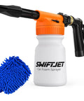 Foam Cannon Car Wash Gun With Microfiber Mitt, No Pressure Washer Needed, Turns Garden Hose Into Powerful Foam Sprayer, Easy Car Wash Kit