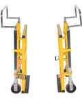 Vestil Mfm-4000 Steel Machinery And Vending Machine Lifts, 15 x 26 inch footprint, with heavy duty yellow frame and casters.
