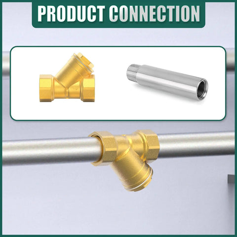 Brass Y Shaped 3/4 Inch Female Strainer Valve for Fuel Air Liquid Oil Gas Lines Heavy Duty Pipe Fittings Adapter Connector