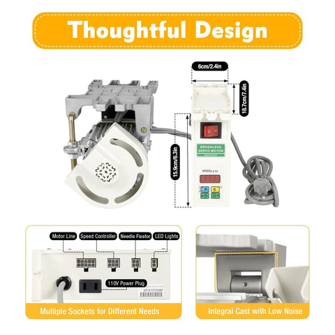 Pro Grade Brushless Sewing Machine Servo Motor With Independent Split Motor And Controller for Industrial Sewing