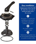 Exploded view of Vari Flo XL Valve One And A Half Inch SP714T O Ring Gasket Rebuild Kit For Hayward Multiport Valve SP714T SPX0714CA