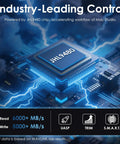 Next Level 80Gbps M.2 NVMe SSD Enclosure With Thunderbolt 5 And USB4 V2 Support for JHL9480 chipset showcasing read/write speeds.