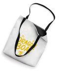 Dragon Boat Racing Tote Bag For Paddlers And Crew Members, Funny Water Sports Gear, 16x16 white tote with black handles