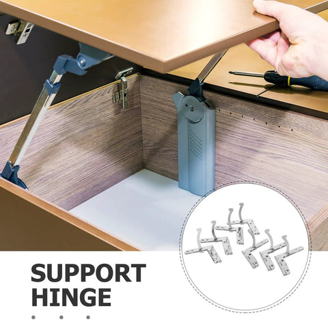 Open cabinet with 20 Piece 92 Degree Quadrant Lid Stay Hinges For Small Iron Folding Cabinets And Jewelry Gift Boxes 31 By 36 Millimeter Eight Hole Beefed Up Heavy Duty Box Supports For DIY Projects And Decorative Cases visible.