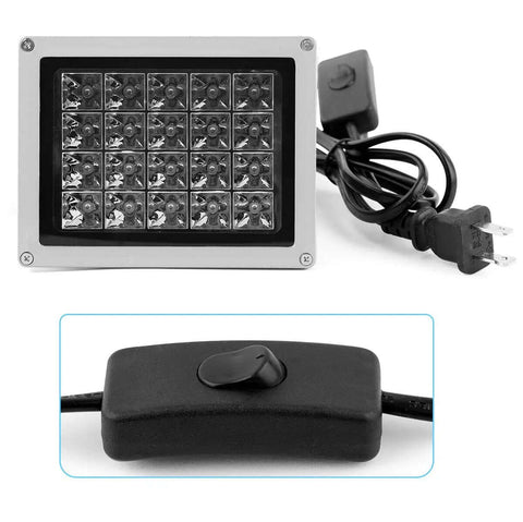 High Power 405nm UV Resin Curing Light for SLA DLP 3D Printers with power switch and plug