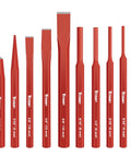 12-Piece Chisel And Punch Set Pro Grade Heavy Duty Tools With Cold Chisels Center Punches And Pin Punches One-Piece Forged Construction