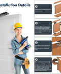 Installation guide for Hidden Door Pivot Hinge For Secret Bookcase Doors Heavy Duty 570 Lbs Load Bearing In 304 Stainless Steel.