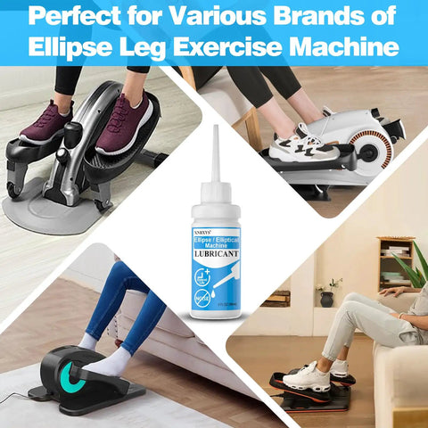 Two Pack Elliptical Lubricant For Home Under Desk Ellipse Leg Exerciser And Electric Seated Pedal Trainer, Cuts The Noise And Keeps Your Machine Running Smoothly With Easy One Step Application And Long Lasting Performance. 90ml bottle