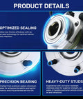 Close-up of front wheel bearing and hub assembly for Ram 1500 and Ram 1500 Classic 2012 to 2022 showing optimized sealing