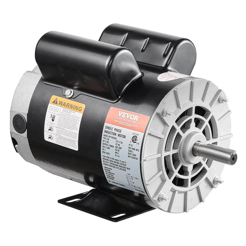 Your Go To 5HP SPL Air Compressor Motor 230V 56 Frame 3450 RPM Open Drip Proof Single Phase 17.6 Amps Five Eighths Inch Keyed Shaft