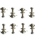 Heavy Duty Rocking Chair Bearing Hardware Pack Comes With Eight Beefy M8 X45mm Metal Screws And Sure Grip Connectors for gliders.