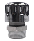 Get Your Gear Oil Breather Cap Reducer Set With Built-in Filter For Hydraulic Tanks And Coolant Reservoirs Npt Threaded Design, black cap with silver base.