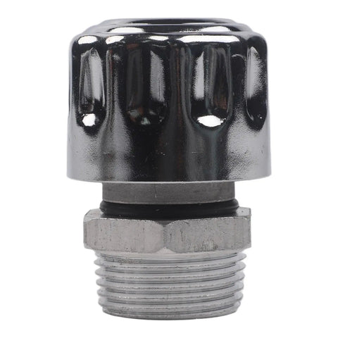 Get Your Gear Oil Breather Cap Reducer Set With Built-in Filter For Hydraulic Tanks And Coolant Reservoirs Npt Threaded Design, black cap with silver base.