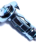Close-up of Extra Short Hollow Wall Anchors 1/8-Inch, 18-Piece Steel Zinc-Plated Pan-Head Fasteners for drywall installation.
