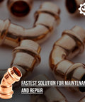 Zero Lead Copper 1/2 Inch 45 Degree Elbow Press Fitting for Quick Watertight Copper Pipe Connections in Residential and Commercial Plumbing Pack of 10