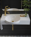 Chateau 30 Inch Wall Mount Bathroom Sink With Left Side Faucet, Durable Non-Porous Scratch-Resistant Ceramic, modern bath view