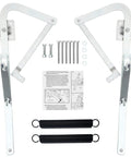 55 2 Attic Ladder Hinge Arms With Springs Heavy Duty Galvanized Replacement Parts, screws, and manual
