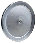 8 Inch Single Groove V Belt Pulley with 5/8 Inch Bore, 1 Groove, zinc plated motor pulley made of tough 1020 steel showing keyseat