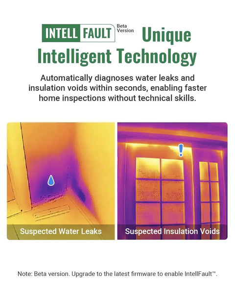 Thermal Imaging Camera With Laser Pointer And IntellFault Scene Detection For Fast Water Leak And Insulation Gap Scans interface view
