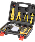 Pro Network Tool Kit With RJ45 Crimp Tool Pass Through Crimper Cat6 Cat5e Cat5 Crimping Tool, Wire Tracker, 110/88 Punchdown Tool
