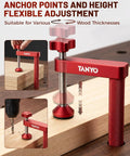 Beefed Up Heavy Duty Bench Dog Clamp Set Of Two With Adjustable Height And Extended Long Handle Aluminum Alloy Clamps