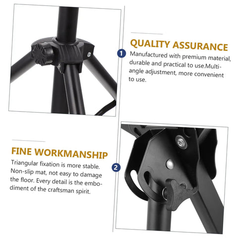 Professional Adjustable Snare Drum Stand and Portable Tripod Rack Built Tough for Indoor Sessions with Dope Stability and Sleek Black Finish for Badass Drummers close-up of adjustable tripod locking mechanism