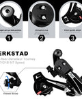 Rear Derailleur RD-TY21B For Six Or Seven Speed Bikes Direct Mount Upgrade product diagram showing key features and adjustments