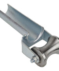 No Sweat Heavy Duty Galvanized Cable Puller Sheave Offering Slick Roll Action For Zero Friction 3 Inch Conduit view of steel roller and support
