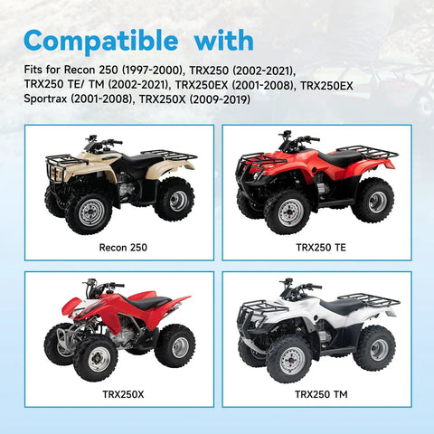Compatible ATV models for Ignition Coil Switch Starter Solenoid Relay Kit Works With TRX250 FourTrax ATV 1997-2021