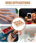 Dope Pine Wood Jewelry Tray With Six Grid Dividers Multi Compartment Ring And Earring Catch All Decorative Desktop Organizer Storage For Dorms And Living Rooms Absolute Go To For Makeup Accessories Daily Setup in a multi-use setting.