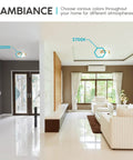 Dope 16 Inch LED Flush Mount Ceiling Light With 5 Color Temperature Options From 2700K To 5000K Dimmable 24W 1920 Lumens in living room